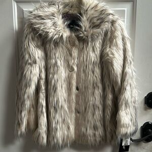 Me Jane faux fur girls jacket Sz 4